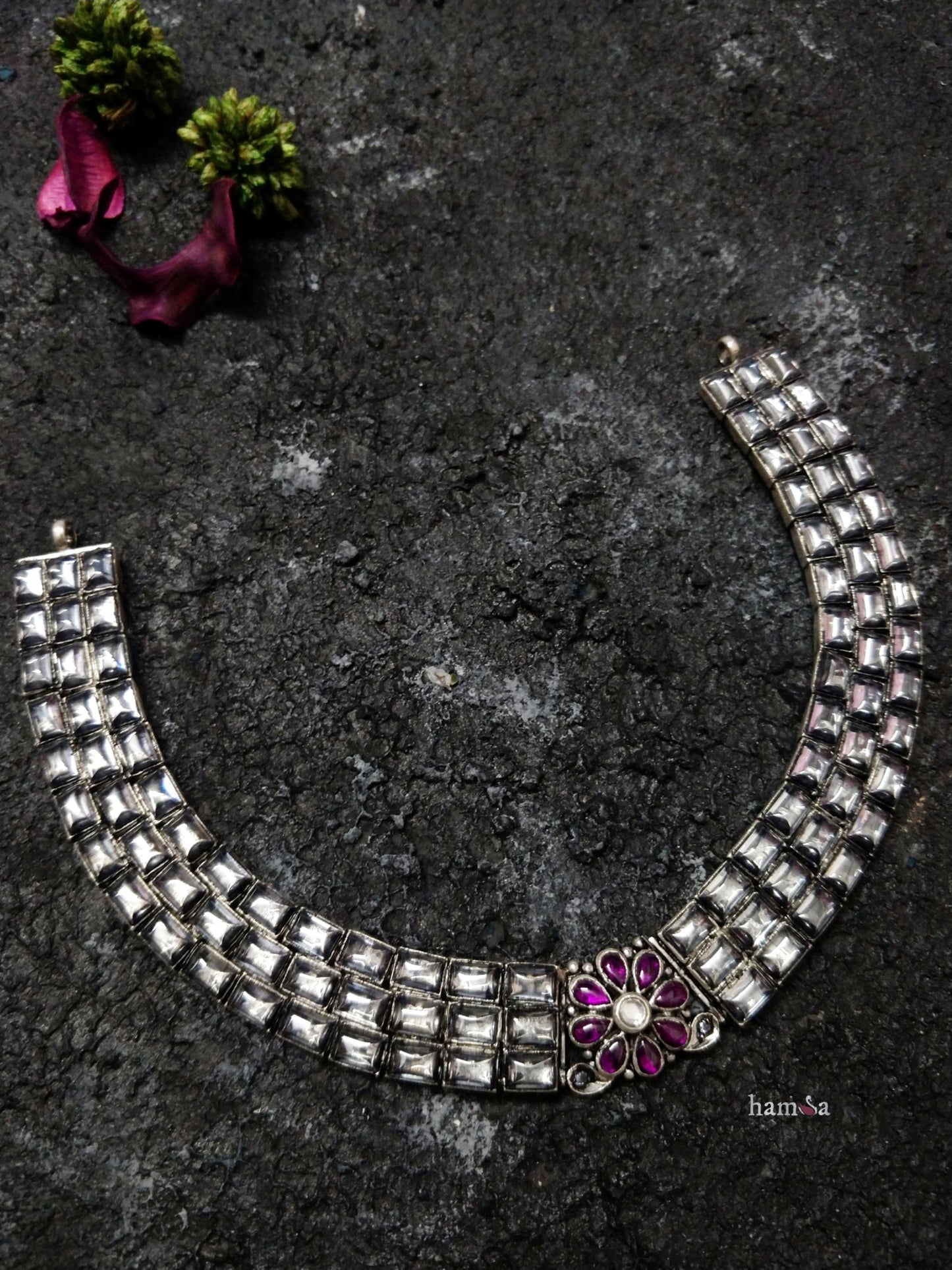 Contemporary Stone Necklace-Hamsa-Hamsa